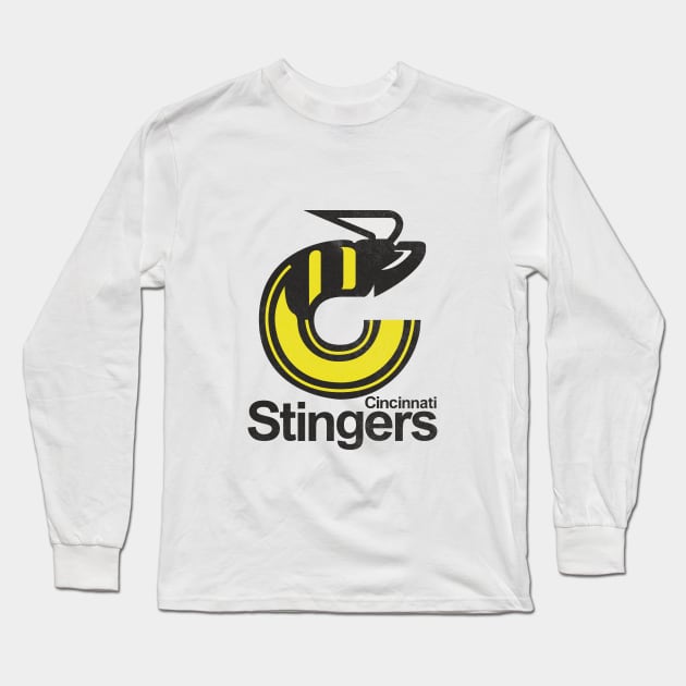 Retro Cincinnati Stingers Hockey Long Sleeve T-Shirt by LocalZonly